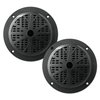 Pyle 120 Watts 6.5'' Dual Cone Black Marine Speakers PLMR61B